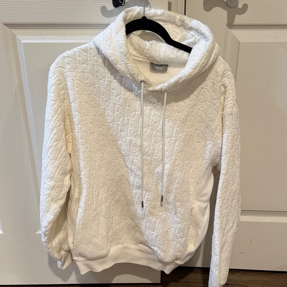 Dior Ivory Textured Hoodie